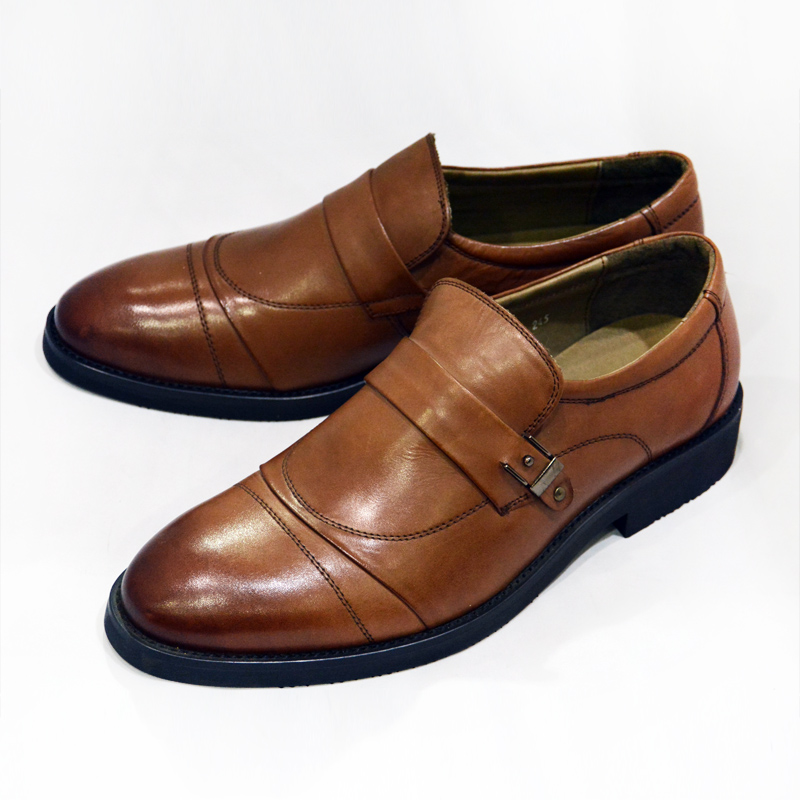 袋鼠王头层牛皮新款男士皮鞋