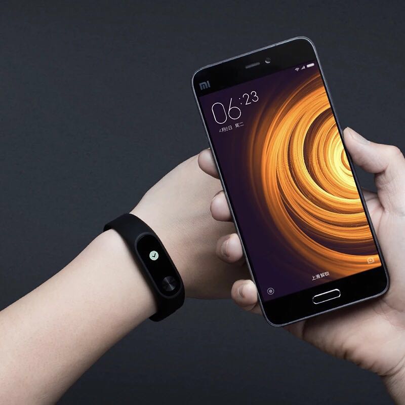 小米手环2代触屏智能手环运动计步器苹果安卓ios蓝牙测心率防水表