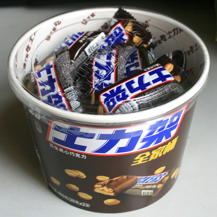 士力架全家桶巧克力460g/桶装